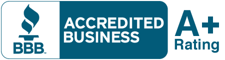 Better Business Bureau Accredidation and A+ Rating Badge