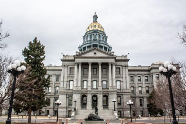 the Colorado state capitol in Denver, CO